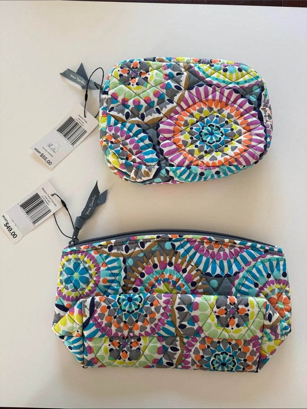 Vera Bradley NWT Travel Set - Jewelry Folio & Medium Cosmetic Case